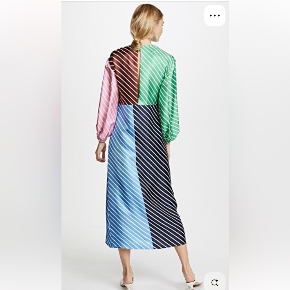 TIBI Delfina Colorblock Striped Dress - Picture 3 of 6